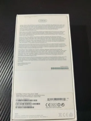 Caja vacía iPhone 7 Plus silver 128 GB