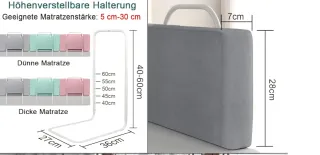 Paracolpi Sponda Letto Rosa ciliegia