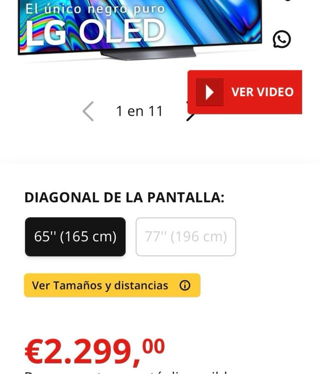 TV LG OLED 65 4K OLED65B26LA