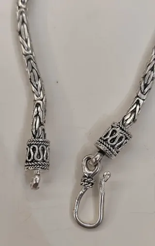 Pulsera Plata 925 Trenzada Balinesa Hombre NUEVA