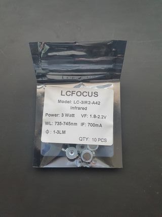 LED 740nm 3W - Pack 10 Unidades Nuevas