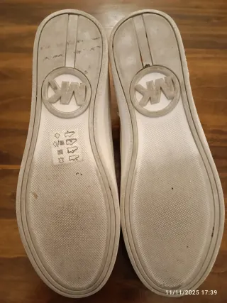 Zapatillas Michael Kors Blancas y Doradas Talla 38