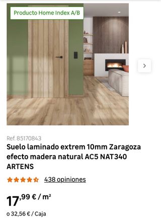 Suelo laminado Artens Zaragoza AC5