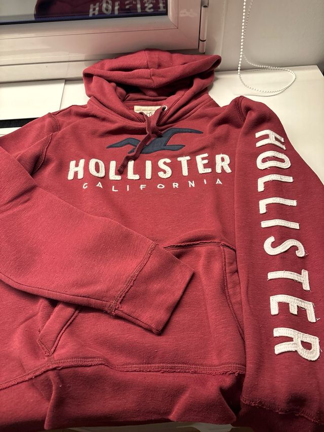 Sudadera Hollister Hombre Granate