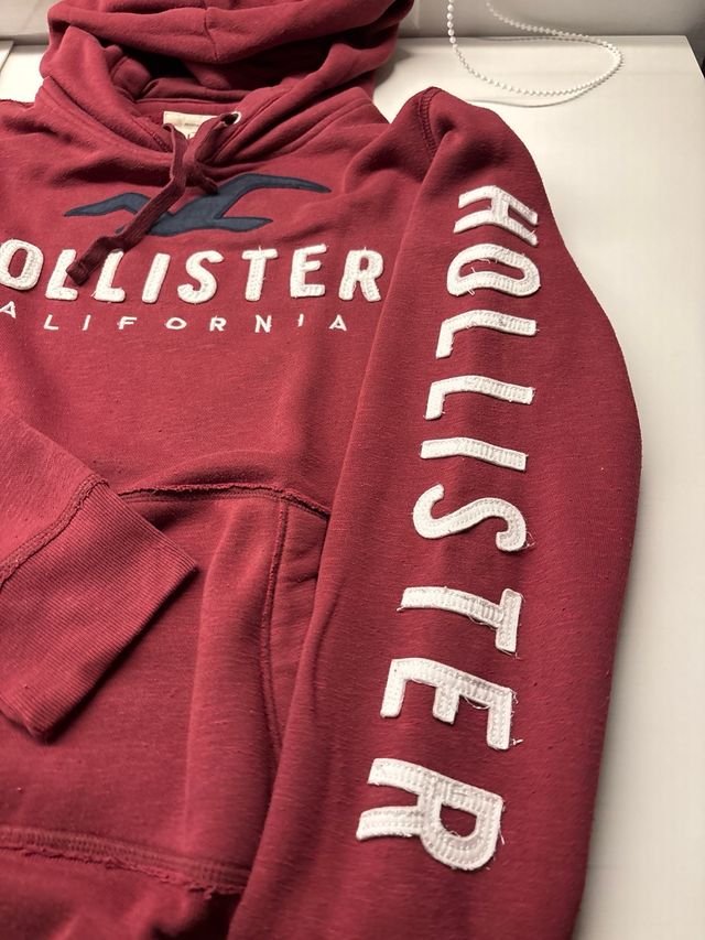 Sudadera Hollister Hombre Granate