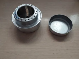 Hornillo de alcohol metálico y bushcraft