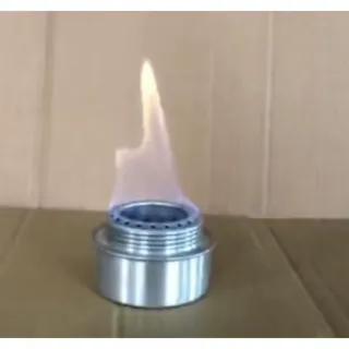 Hornillo de alcohol metálico y bushcraft