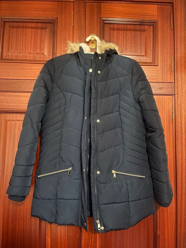 Anorak acolchado azul marino T.13/14