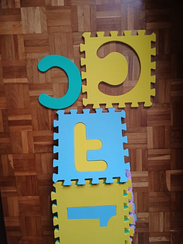 Puzzle di numeri e colori in gomma EVA