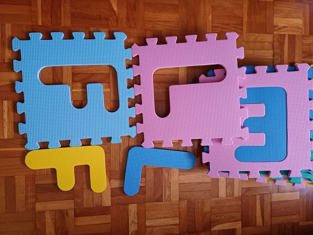 Puzzle di numeri e colori in gomma EVA