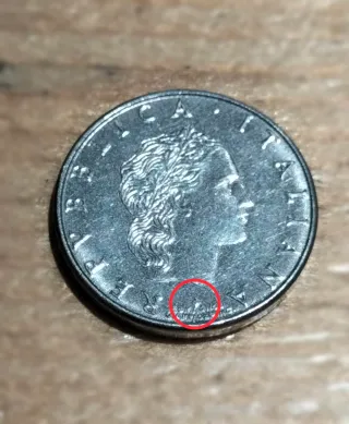 Moneta 50 Lire Anno 1991 - Variante da collezione