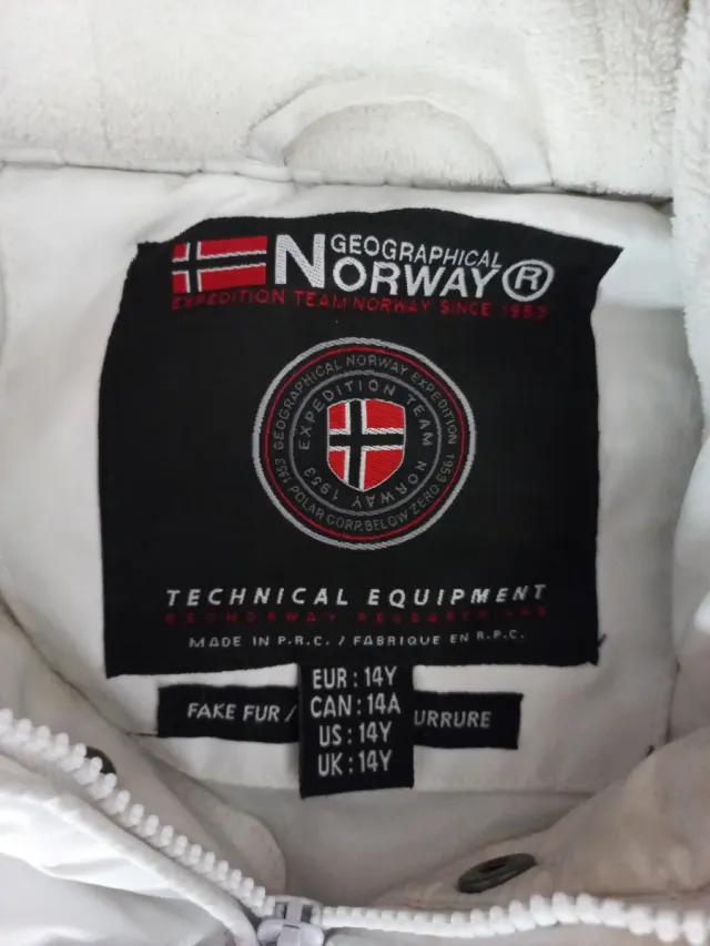 Cazadora Norway niña blanca T.14