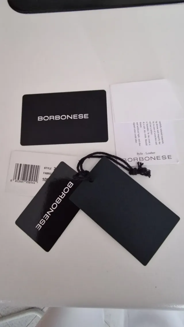 Borsa vera pelle donna Borbonese nera