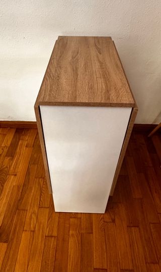 Mesa Comedor Plegable Madera y Blanca