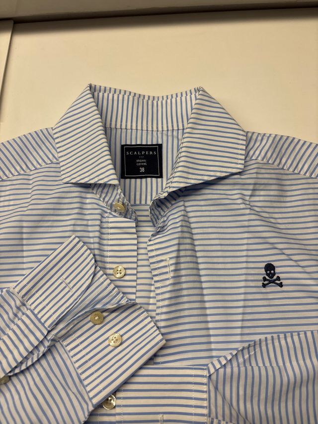Camisa Scalpers Rayas Azul Talla M