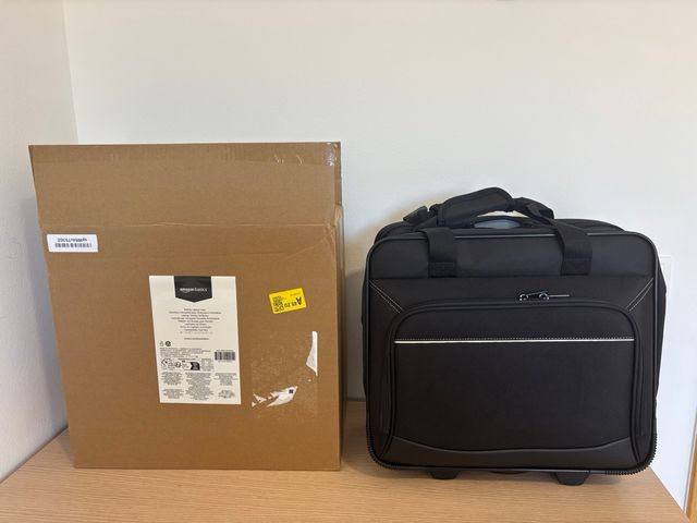 Maletín portátil con ruedas negro