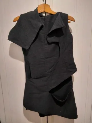 Abito invernale sartoriale donna nero/grigio