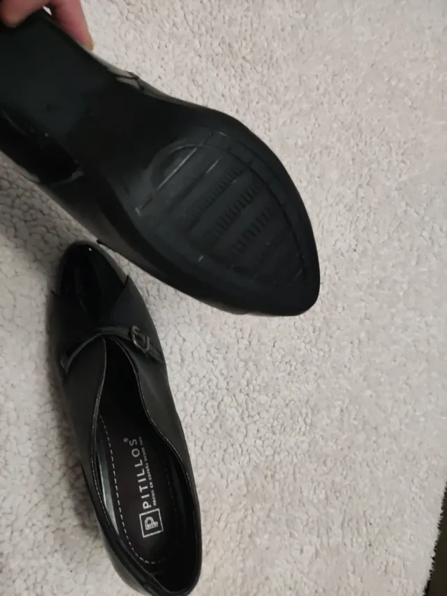 Zapatos Pitillos Talla 40 Negro/Gris Oscuro