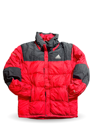Plumífero Adidas 800 Relleno Rojo Negro Talla L