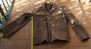 Chaqueta de piel vintage marrón