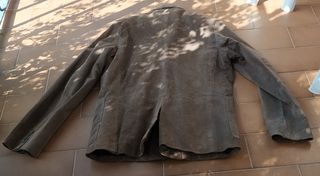 Chaqueta de piel vintage marrón