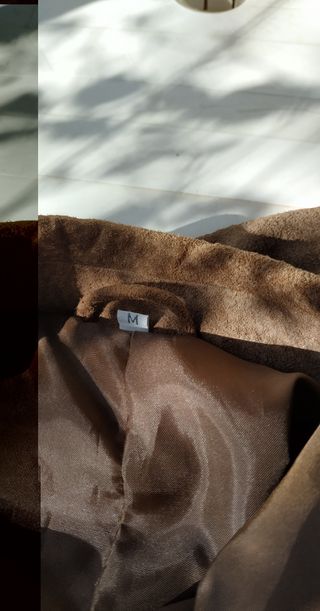 Chaqueta de piel vintage marrón