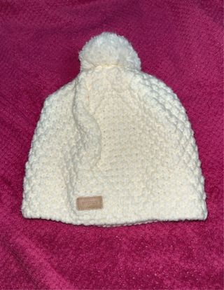 Berretto WEBER lana bianco con pompon