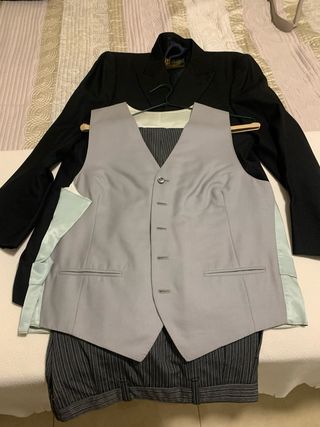 Traje Novio Medio Chaqué Hecho Medida Negro