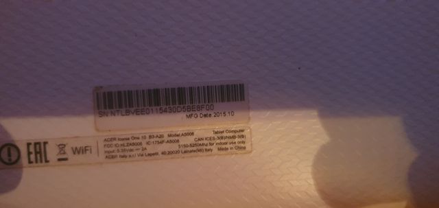 Schermo Tablet Acer A5008 Bianco + Accessori