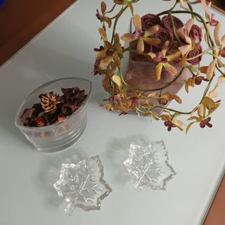 2 JARRONES decorativos. Cristal.