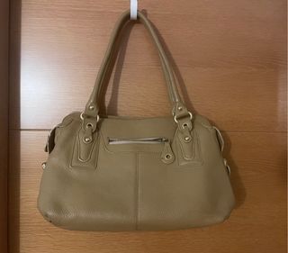 Bolso de piel Pierre Cardin beige