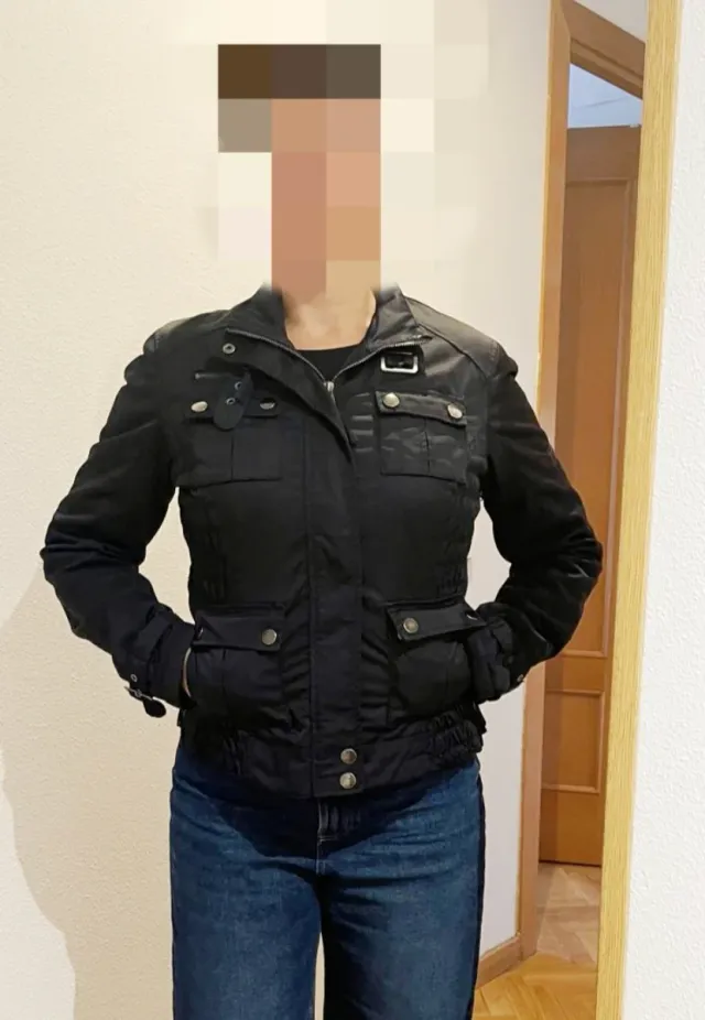 Cazadora Biker Azul Marino