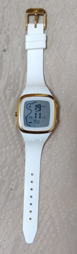 Reloj Tous Digital Blanco y Dorado