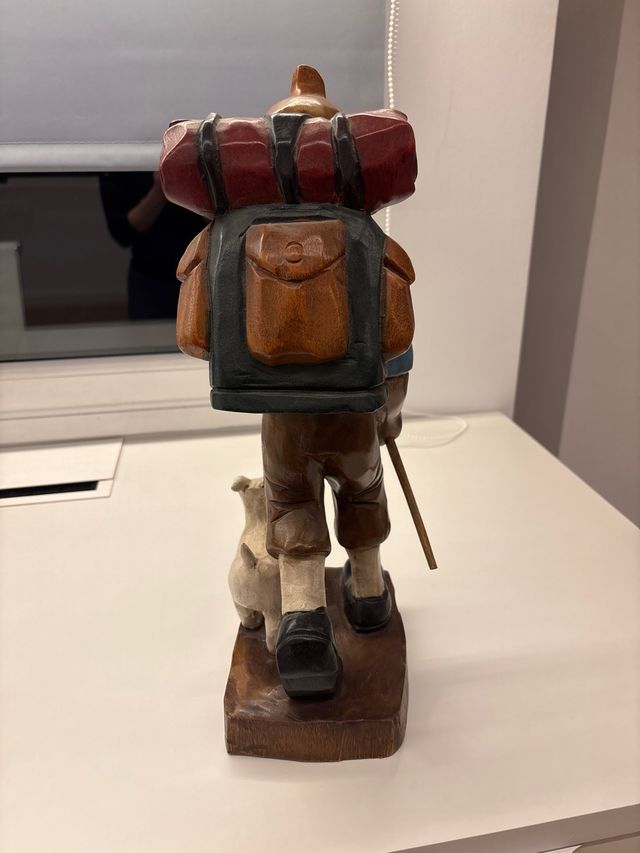 Talla de madera Tintín y Milú