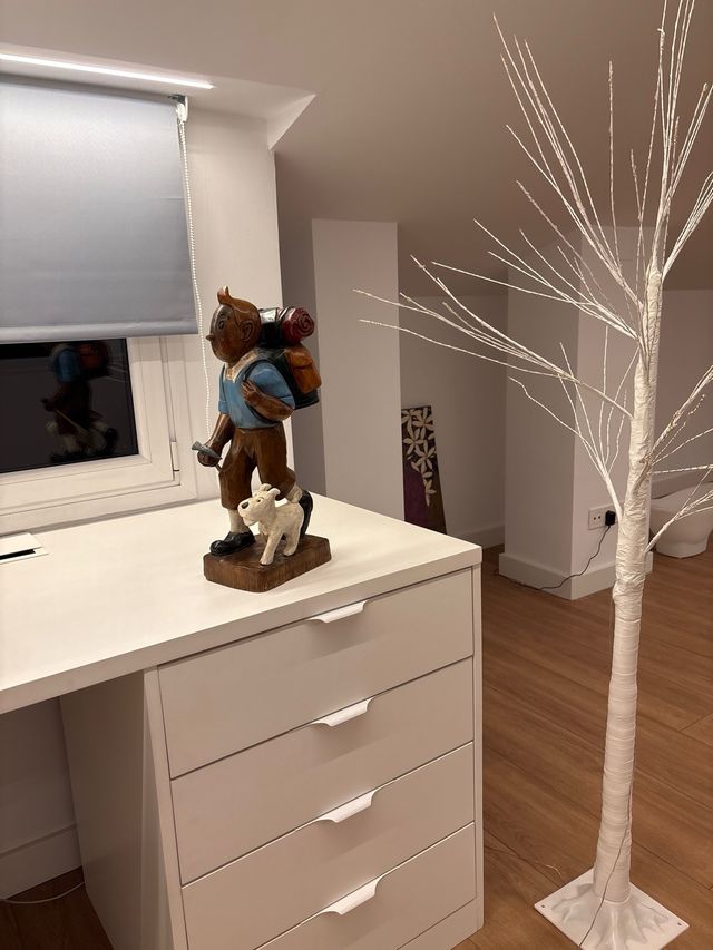 Talla de madera Tintín y Milú