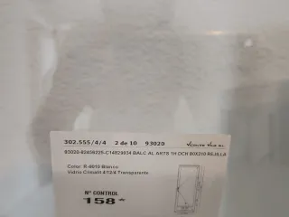 Puerta balconera de cristal