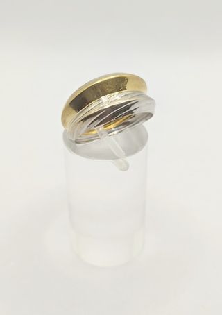 Anillo de oro combinado de 18k, 1.94 g, T-18.