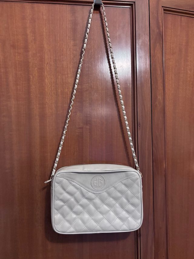 Bolso piel crema HG Guitart