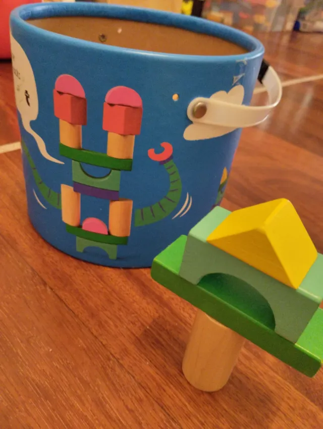 Juego de construcción de madera