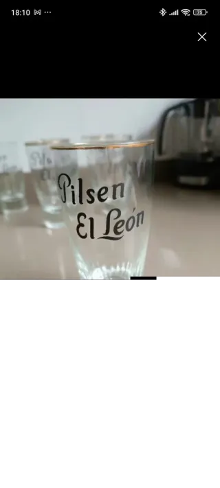 6 Vasos Cerveza El Leon