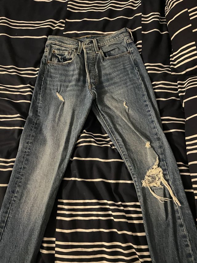 Levi's W26 L30 Jeans Azules Desgastados