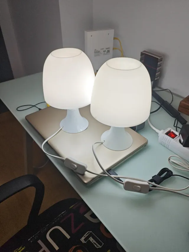 Juego 2 Lámparas Mesita Noche