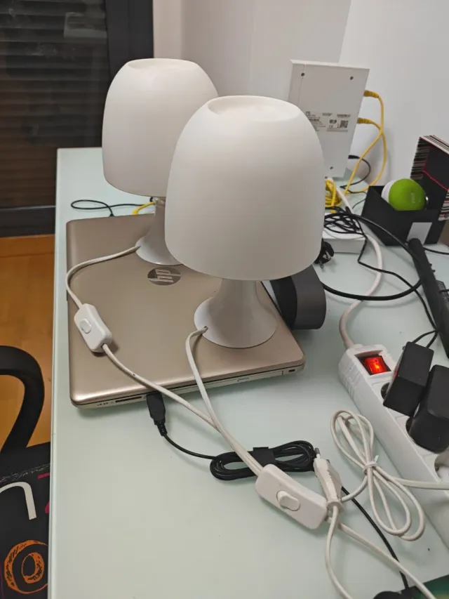 Juego 2 Lámparas Mesita Noche