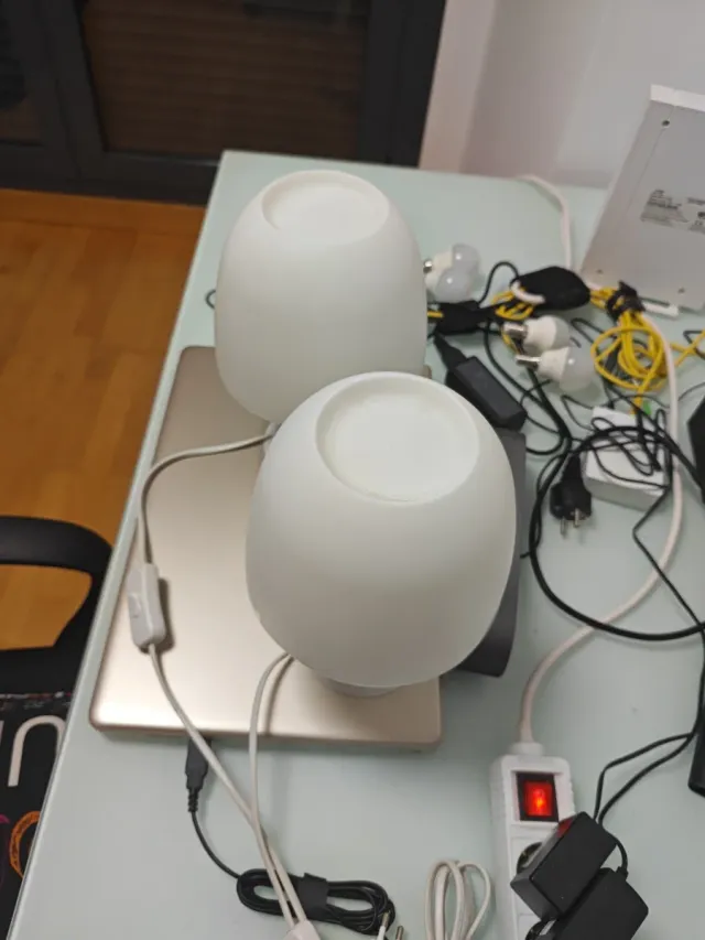 Juego 2 Lámparas Mesita Noche