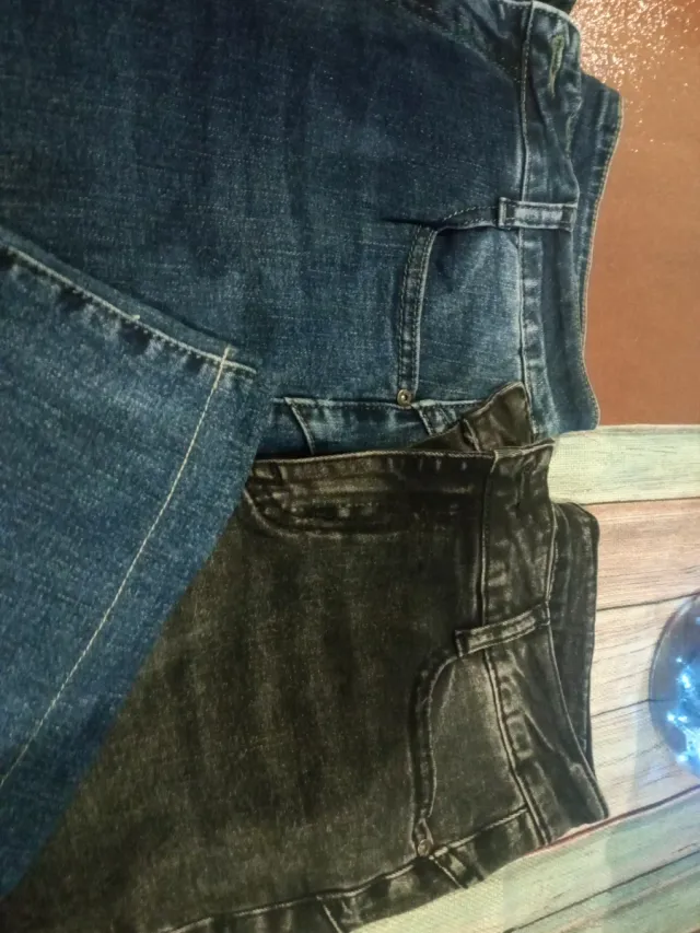 Tejanos campana azul y gris