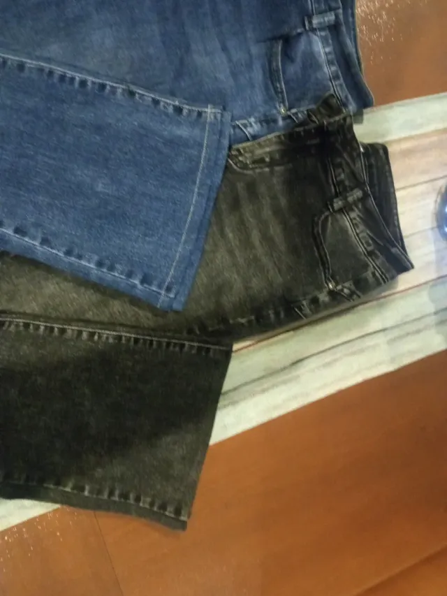 Tejanos campana azul y gris