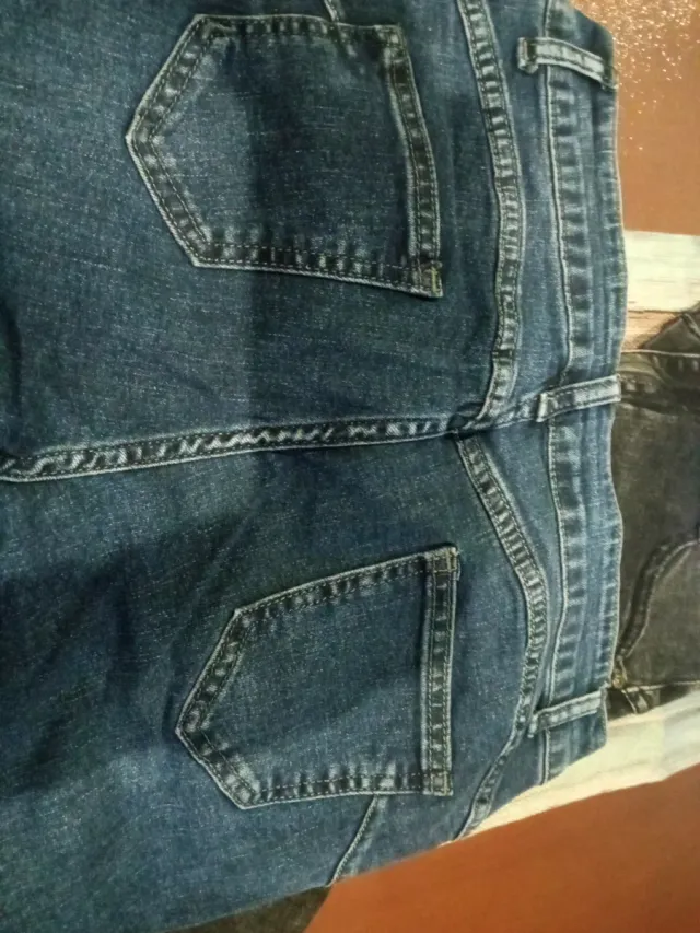 Tejanos campana azul y gris