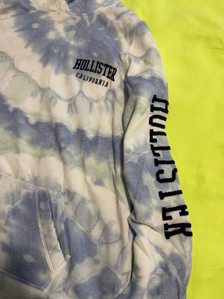 Sudadera Hollister Tie-Dye Azul y Blanca