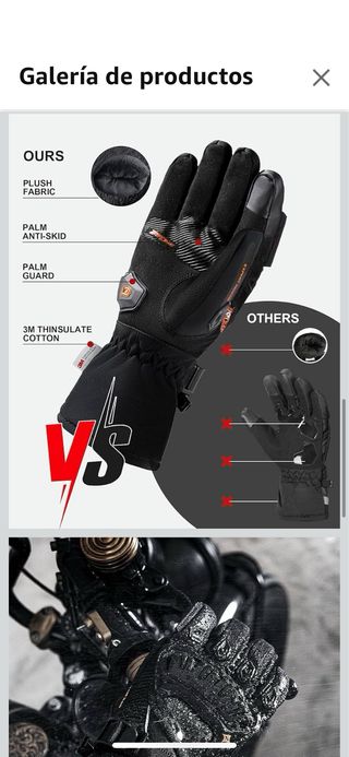 Guantes Invierno Hombre Negro Multicolor
