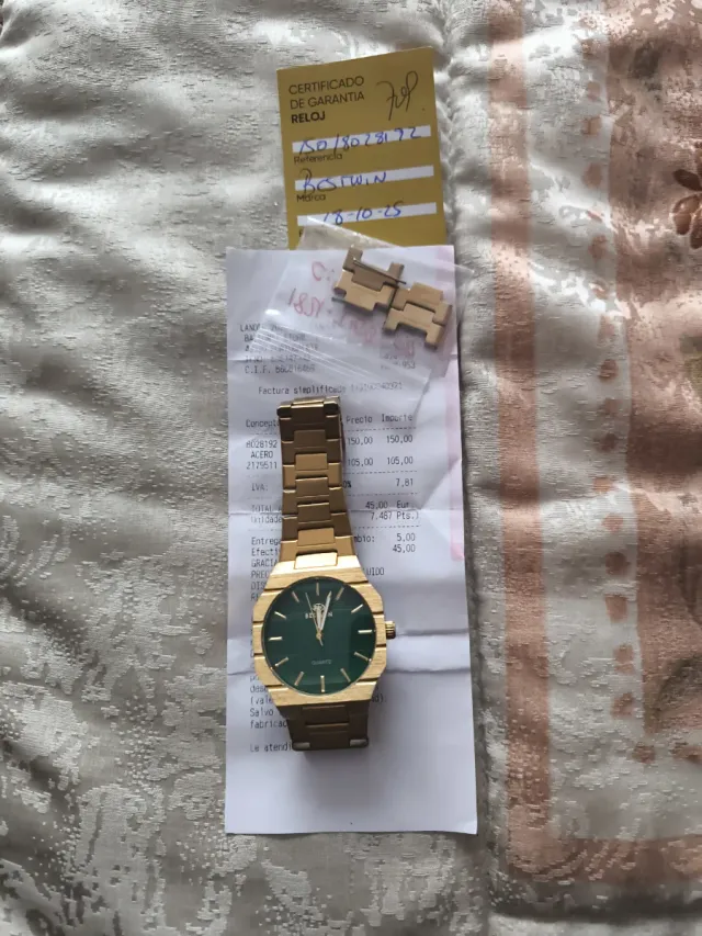 Reloj BESTWIN Caballero Dorado y Verde